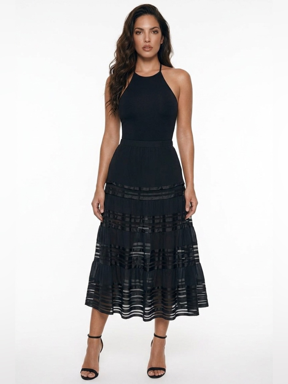 Walter baker woman’s Estelle black maxi flare skirt